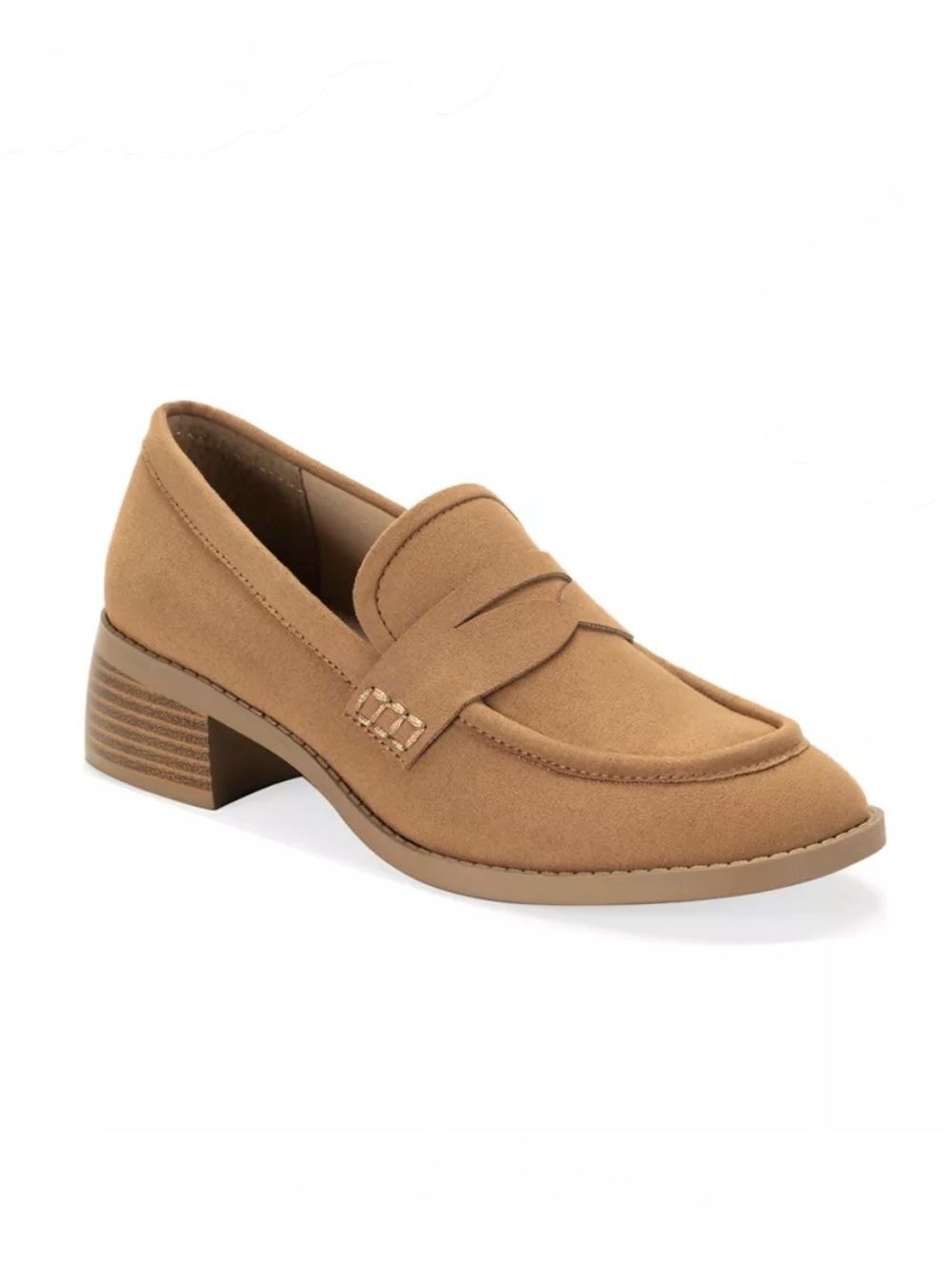 Wonderly Yeni Faux Suede Penny Loafer Womens 9.5 M Lug Heel Comfort Technology